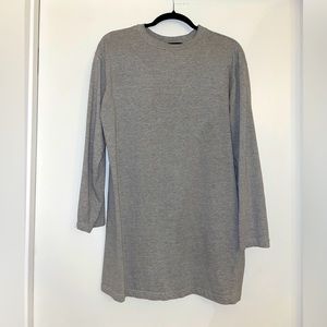 MissGuided Gray Long Sleeve T-shirt Dress Size US10